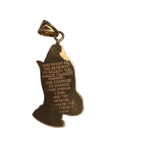 COPY - Praying Hands Serenity Prayer Pendant - Picture 2 of 3